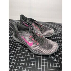 Nike Flex Training 7.5 Women's Running Shoes Gray Pink Athletic Workout Simple